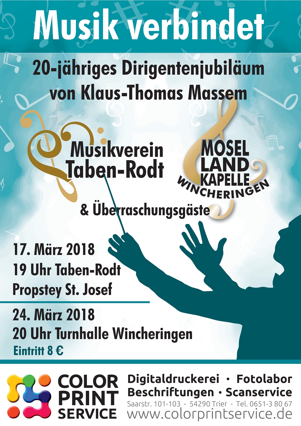 Frhlingskonzert Musikverein Taben-Rodt, Programm-Flyer